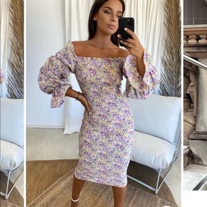 Sndys Courtney floral dress in lilac size small